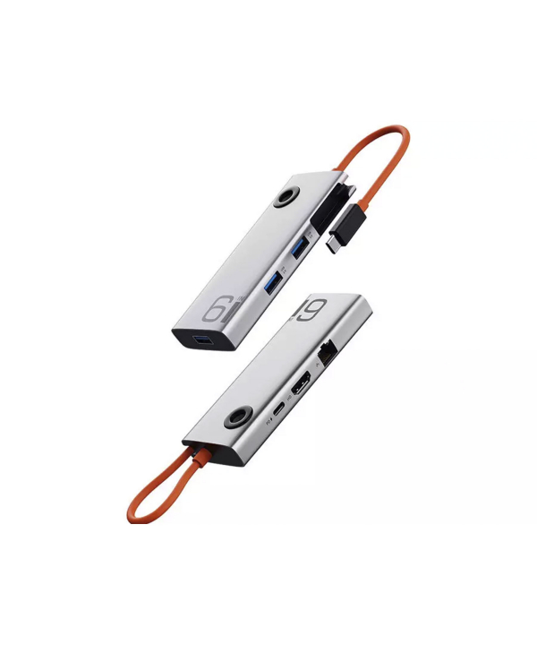 هاب تایپ سی 6 پورت راک ROCK TR28 Quick Charger 6 in 1 USB 3.0 HUB