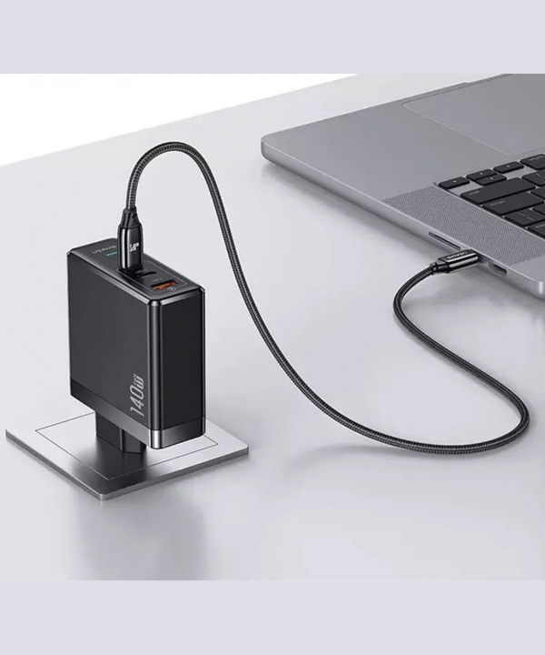شارژر دیواری تایپ سی و یو اس بی یوسامز USAMS US-CC168 Fast Charger With Type-C Cable