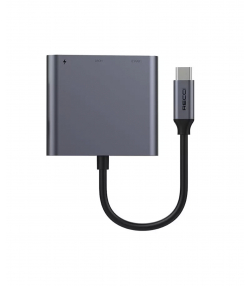 هاب تایپ سی 3 کاره رسی Recci RH05 Type-C To Type-C/USB3.0/HDMI 3-In-1 Hub
