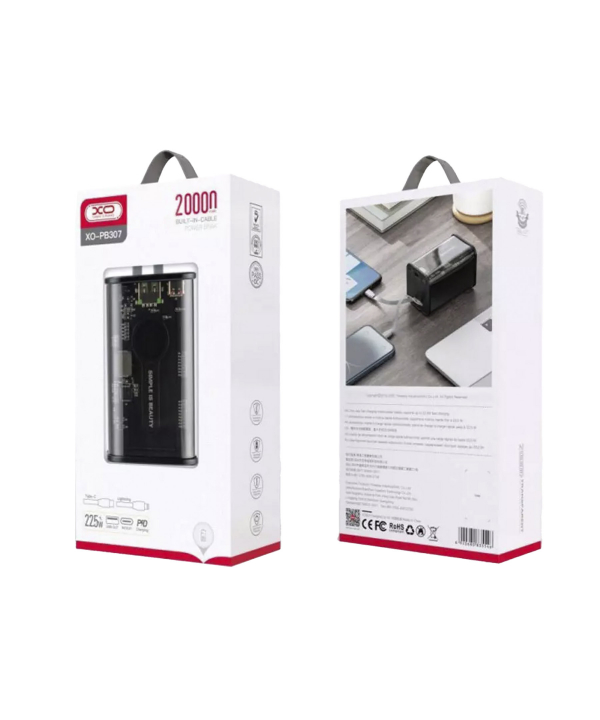 پاور بانک 22.5 وات 20000 ایکس او XO PB-307 20000 mAh USB/Type-C Powerbank