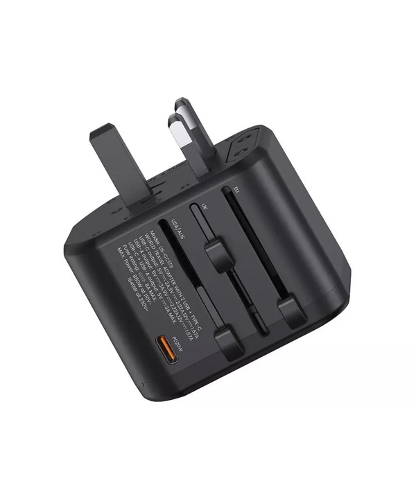 شارژر مسافرتی یوسامز USAMS US-CC179 T59 20W USB+Type-C Universal Travel Charger 20W