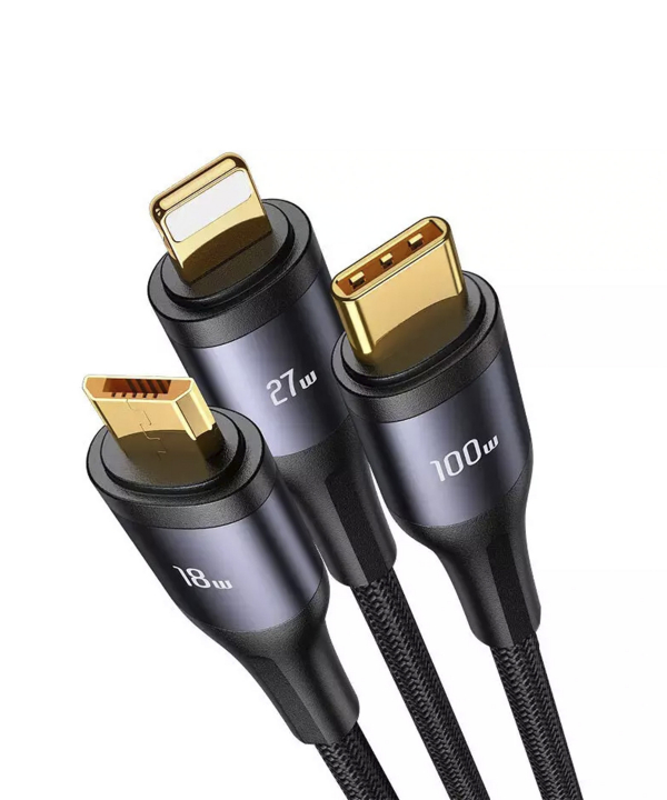 کابل شارژ سه سر تایپ سی به تایپ سی یوسامز Usams US-SJ600 U83 Fast Charging & Data Cable