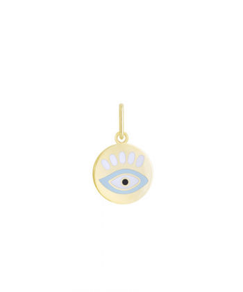 آویز دایره چشم مالاکیو سفید درریس Doris کد P2338