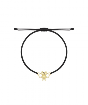 دستبند نخی مشکی ژوبین بالدار درریس Doris کد P4700