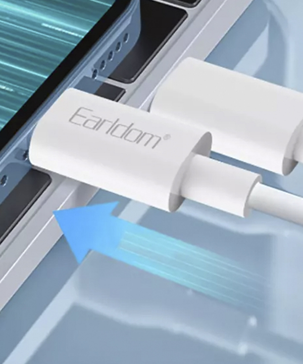 کابل شارژ سریع تایپ سی به لایتنینگ 20 وات یک متری ارلدام 20W Earldom PD Charging Cable 1m EC-166