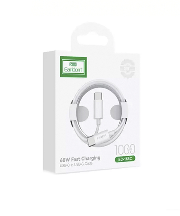 کابل شارژ سریع دوسر تایپ سی 60 وات یک متری ارلدام Earldom PD Charging Cable 1m 60W EC-166