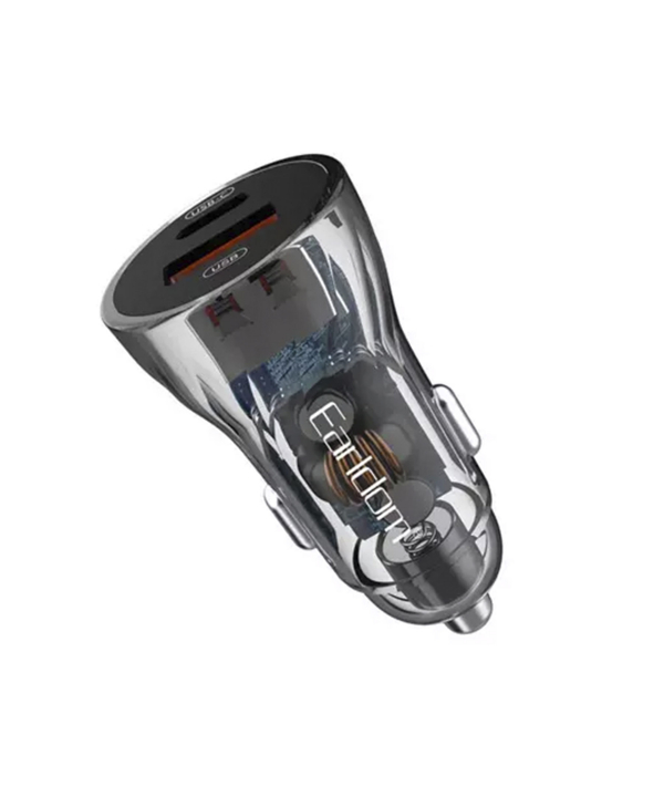 شارژر فندکی فست شارژ ماشین تایپ سی 48 وات طرح شفاف ارلدام ES-CC17