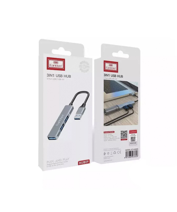 هاب یو اس بی 3 پورت ارلدام EARLDOM 3port HUB model HUB09