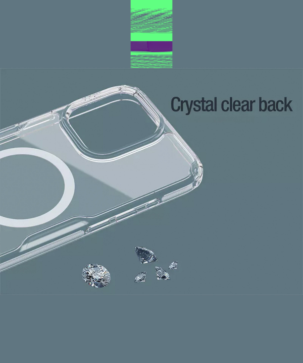 قاب محافظ ژله ای مگنتی آیفون 15 پرومکس نیلکین Nillkin Apple iPhone 15 Pro max Nature TPU Pro Magnetic Case