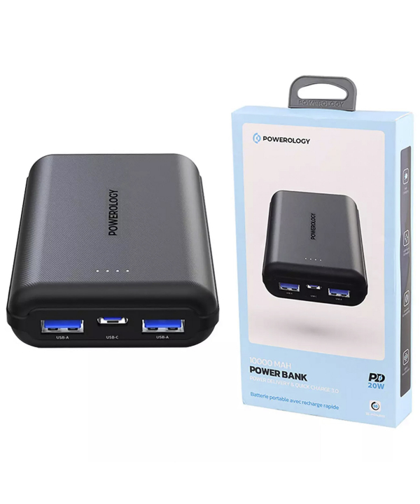 پاور بانک 22.5 وات تایپ سی و یو اس بی 10000 پاورولوژی PPBCHA27