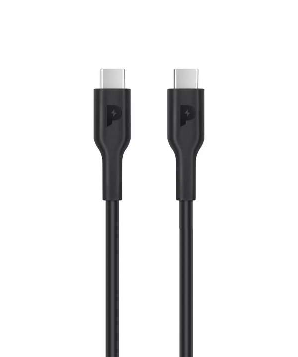 کابل شارژ دو سر تایپ سی سوپر فست شارژ 100 وات 1.2 متری پاورولوژی PWCTC1M