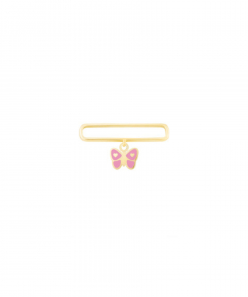 آویز Apple Watch پروانه بال قلبی با میناکاری صورتی درریس Doris کد P3844