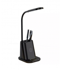 شارژر وایرلس رومیزی، چراغ مطالعه و جامدادی ایکس او WX032