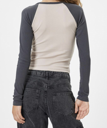 تیشرت آستین بلند زنانه کوتون مدل 5WAL10137IK