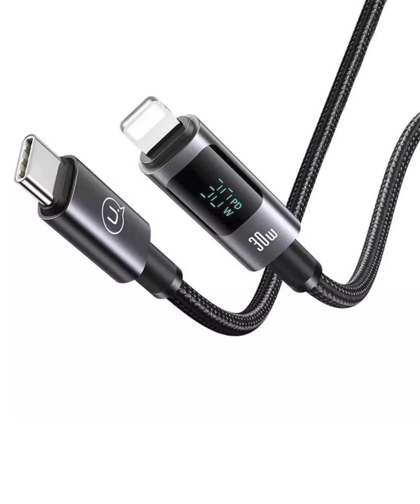 کابل آیفونی فست شارژ تایپ سی به لایتنینگ 30 وات 1.2 متری یوسامز US-SJ672