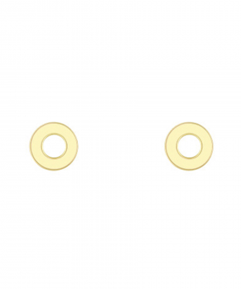 گوشواره لیندو دایره با میناکاری لیمویی درریس Doris کد P3569