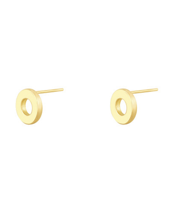 گوشواره لیندو دایره با میناکاری لیمویی درریس Doris کد P3569