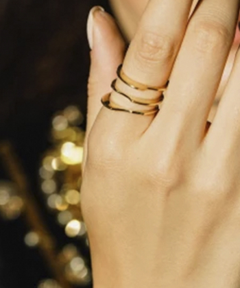 انگشتر نیمه منحنی درریس Doris کد P3636