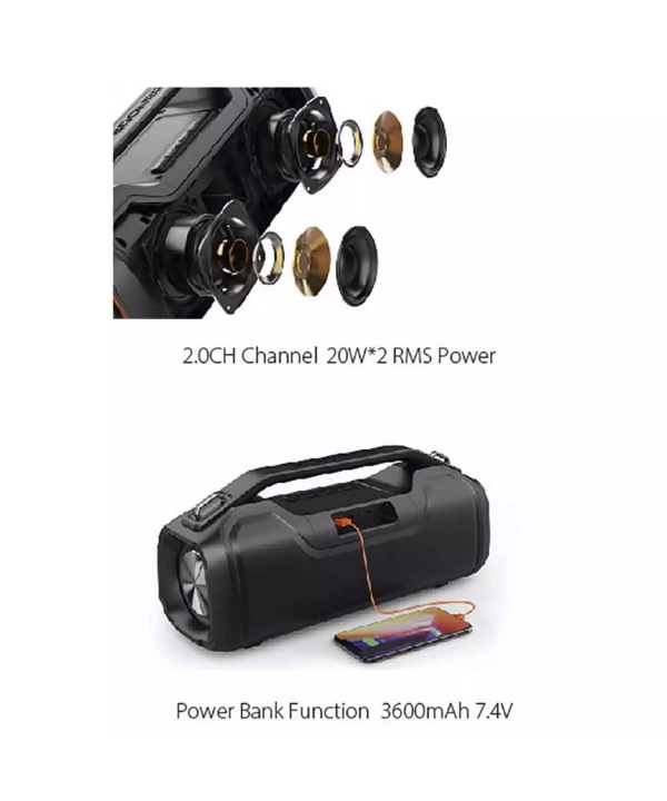 اسپیکر بلوتوثی شارژی قابل حمل پرووان PSB4985