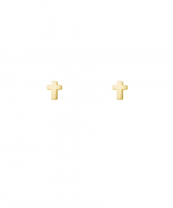 گوشواره میخی صلیب تخت سه بعدی درریس Doris کد P3324