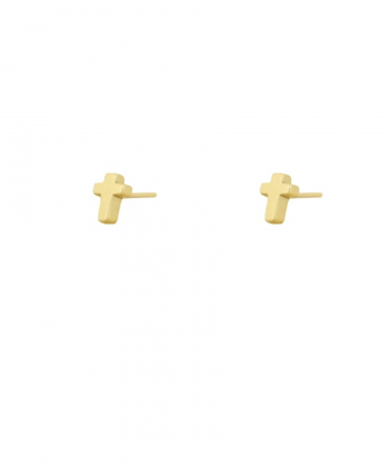 گوشواره میخی صلیب تخت سه بعدی درریس Doris کد P3324