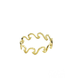 انگشتر مینیمال موج هماتیت گلد Hematite Gold کد 132271