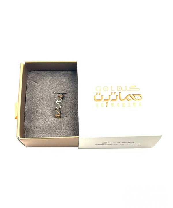 انگشتر مینیمال موج هماتیت گلد Hematite Gold کد 132271
