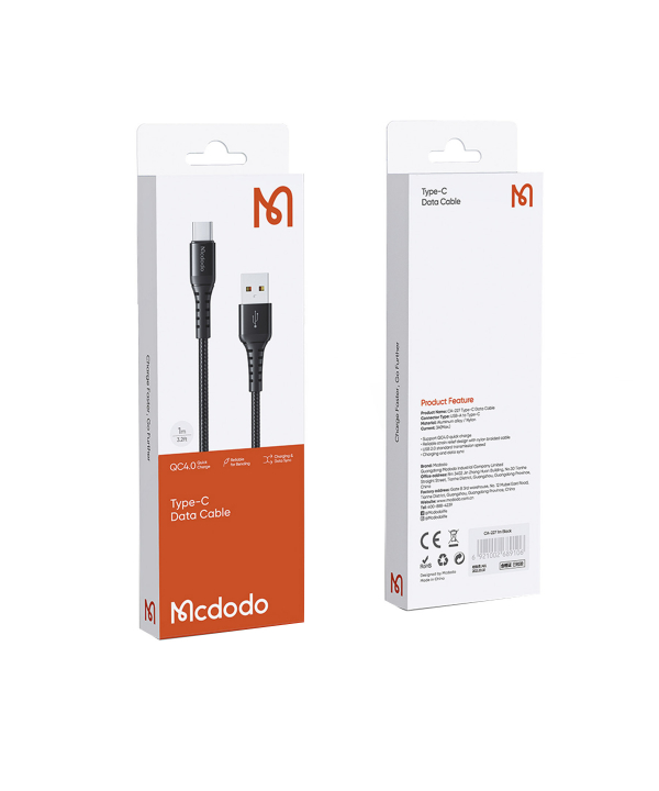 کابل تبدیل USB به USB-C مک دودو مدل CA-2271 طول 1 متر