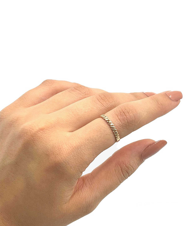 انگشتر مینیمال آلبا هماتیت گلد Hematite Gold کد 132273
