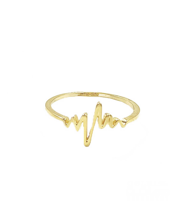 انگشتر مینیمال ضربان هماتیت گلد Hematite Gold کد 132274