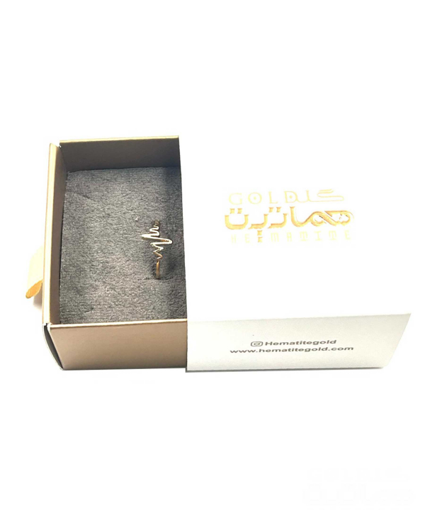 انگشتر مینیمال ضربان هماتیت گلد Hematite Gold کد 132274