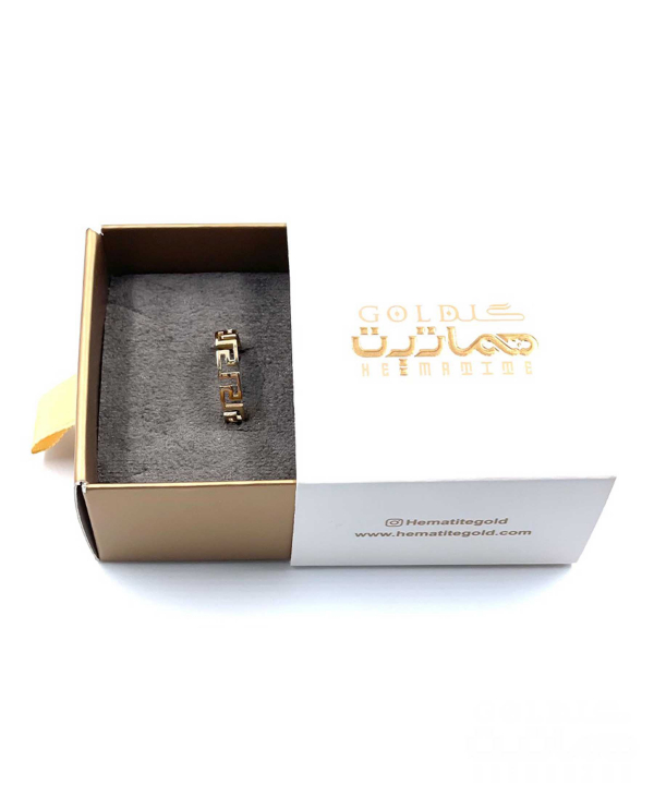 انگشتر مینیمال ورساچه هماتیت گلد Hematite Gold کد 132276