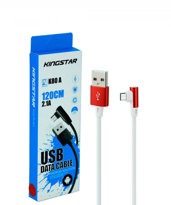 کابل تبدیل USB به microUSB کینگ استار مدل K80A طول 1.2 متر