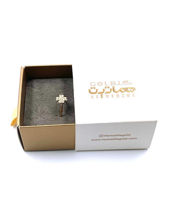 انگشتر مینیمال بنفشه هماتیت گلد Hematite Gold کد 132278