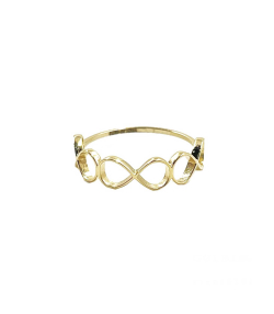 انگشتر مینیمال بی نهایت هماتیت گلد Hematite Gold کد 132279