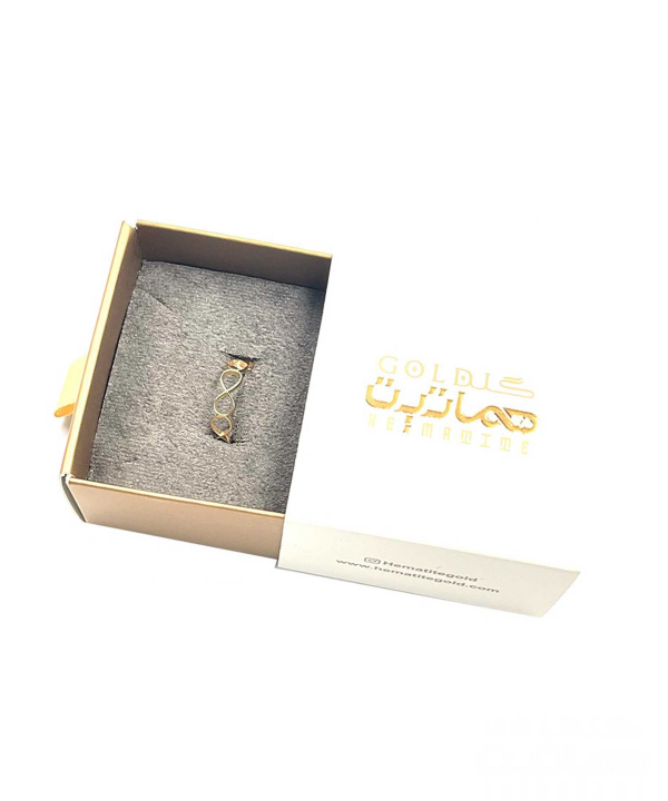 انگشتر مینیمال بی نهایت هماتیت گلد Hematite Gold کد 132279
