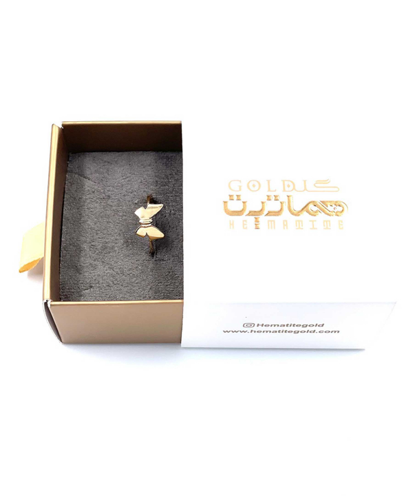 انگشتر مینیمال سارا هماتیت گلد Hematite Gold کد 132280