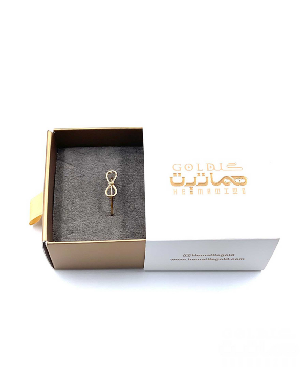 انگشتر مینیمال آلما هماتیت گلد Hematite Gold کد 132281