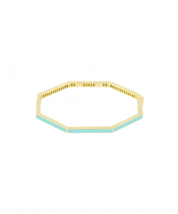 بنگل 8 ضلعی با میناکاری آبی آکوا درریس Doris کد P4119