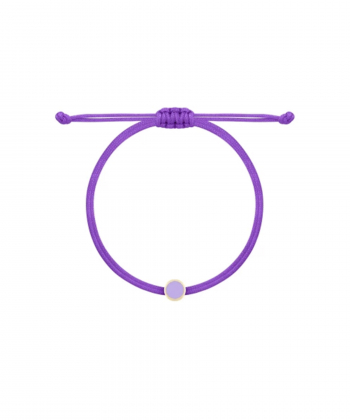 دستبند نخی بنفش دایره با میناکاری یاسی درریس Doris کد P5022