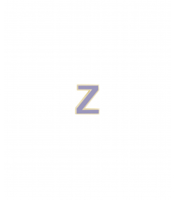 آویز میناکاری بنفش حرف Z درریس Doris کد P2624