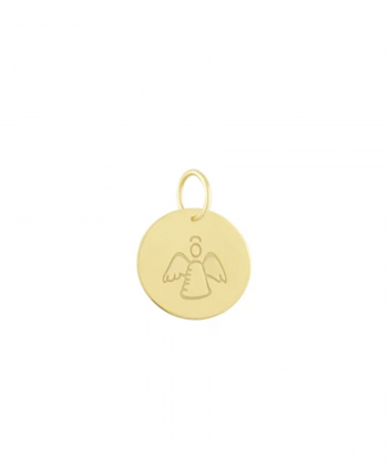 آویز تک دایره با حکاکی فرشته درریس Doris کد P4474