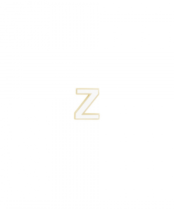 آویز میناکاری سفید حرف Z درریس Doris کد P2872