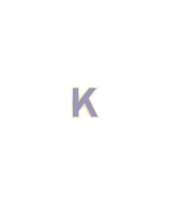 آویز میناکاری بنفش حرف K درریس Doris کد P2815