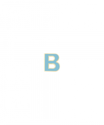 آویز میناکاری آبی حرف B درریس Doris کد P2784