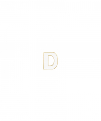 آویز میناکاری سفید حرف D درریس Doris کد P2800