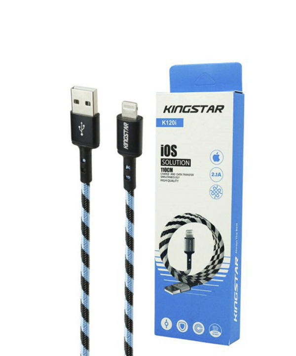 کابل تبدیل USB به لایتنینگ کینگ استار مدل K120i طول 1.2 متر