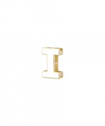 آویز میناکاری سفید حرف I درریس Doris کد P4411