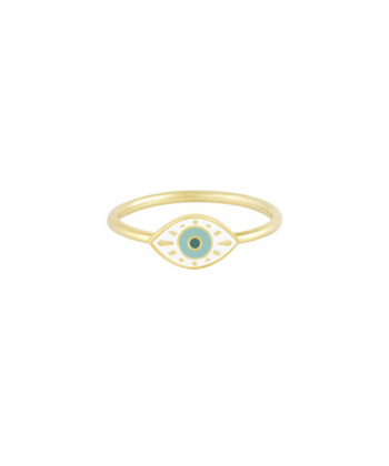 انگشتر چشم مینادار با رینگ مفتولی کالکشن حوض نقاشی درریس Doris کد P3514