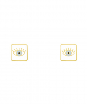 گوشواره میخی مربع کورنلیا مژه دار درریس Doris کد P2421